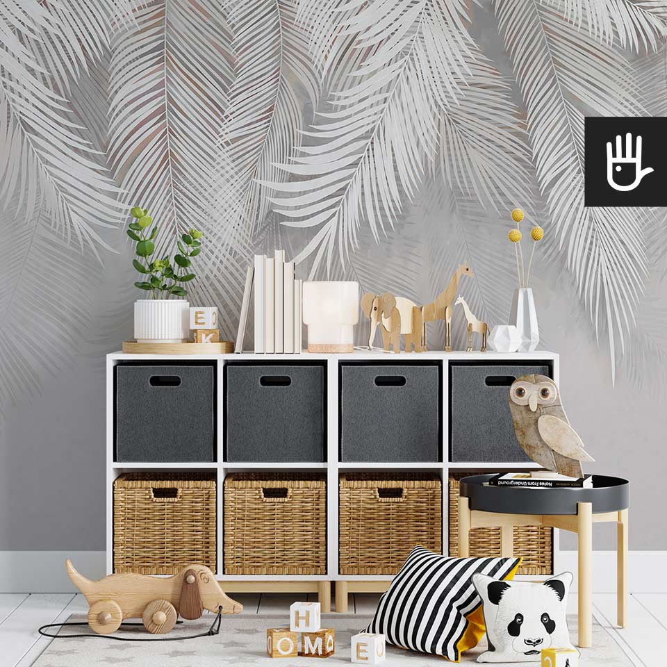 Fototapeta palmowe liście w pokoju dziecięcym