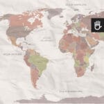 Fototapeta Beżowa mapa świata