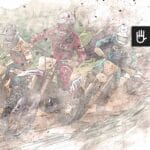 Fototapeta Beżowy wyścig crossowy